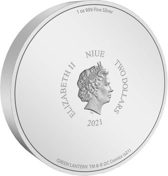 2021 2 Dollars – Elizabeth II (Green Lantern Logo)