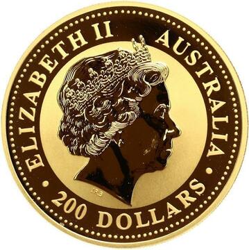 2000 200 Dollars – Elizabeth II (4th Portrait – Year of the Dragon – Gold Bullion Coin)