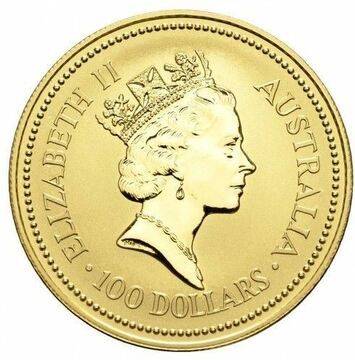 1991-1992 100 Dollars – Elizabeth II (3rd Portrait – Common Walleroo – Gold Proof)