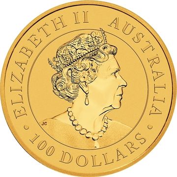 2022 100 Dollars – Elizabeth II (6th Portrait – Kangaroo – Gold Bullion Coin)