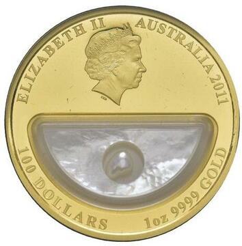2011 100 Dollars – Elizabeth II (4th Portrait – Treasures of Australia – Pearls)