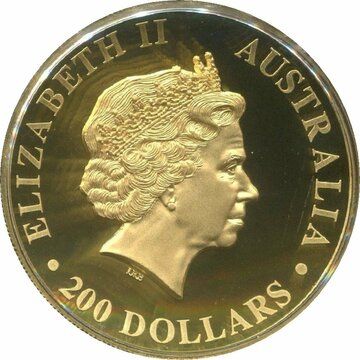 2018 200 Dollars – Elizabeth II (4th Portrait – Wedge-tailed Eagle – High Relief Gold Proof)