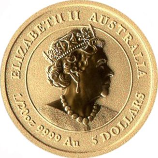 2022 5 Dollars – Elizabeth II (6th Portrait – Year of the Tiger – Gold Bullion Coin)