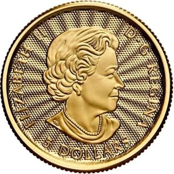 2022 5 Dollars – Elizabeth II (Polar Bear; Gold)