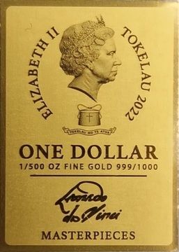 2022 1 Dollar – Elizabeth II (Vitruvian Man)