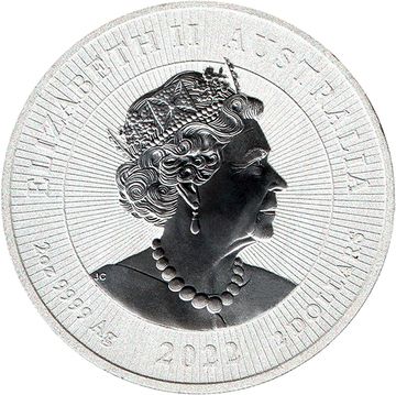 2 Dollars – Elizabeth II (6th Portrait – Dingo with Puppy – Silver; Piedfort)