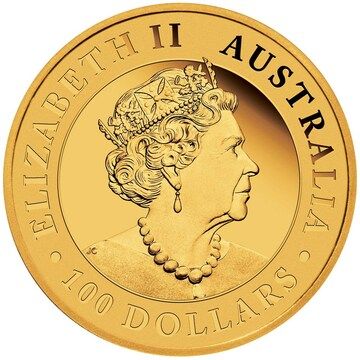 2022 100 Dollars – Elizabeth II (6th Portrait – Australian Wedge-Tailed Eagle – Gold Proof Ultra High Relief)