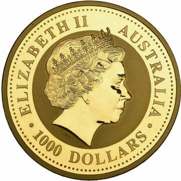 1999-2008 1000 Dollars – Elizabeth II (4th Portrait – Australian Nugget – Gold Bullion Coin)