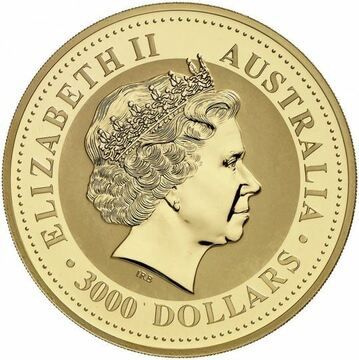 2000 3000 Dollars – Elizabeth II (4th Portrait – Year of the Dragon – Gold Bullion Coin)