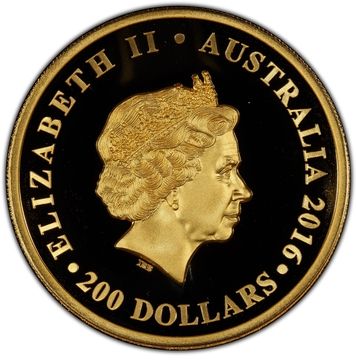 2016 200 Dollars – Elizabeth II (4th Portrait – 90th Birthday – Gold Bullion Coin)