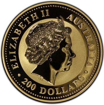 2004 200 Dollars – Elizabeth II (4th Portrait – Year of the Monkey – Gold Bullion Coin)