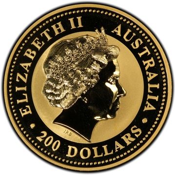 2003 200 Dollars – Elizabeth II (4th Portrait – Year of the Goat – Gold Bullion Coin)