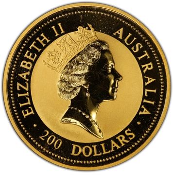 1992-1998 200 Dollars – Elizabeth II (3rd Portrait – Australian Nugget – Gold Bullion Coin)