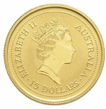 1993-1994 15 Dollars – Elizabeth II (3rd Portrait – Whiptail Wallaby – Gold Bullion Coin)