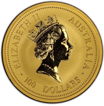 1996-1997 100 Dollars – Elizabeth II (3rd Portrait – Kangaroo – Gold Bullion Coin)