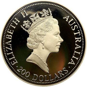 1992 200 Dollars – Elizabeth II (3rd Portrait – Australian Nugget – Gold Bullion Coin)