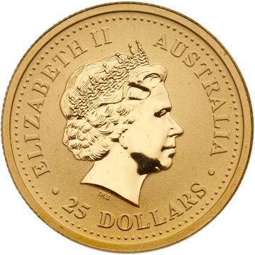 1998-1999 25 Dollars – Elizabeth II (4th Portrait – Australian Nugget – Gold Bullion Coin)