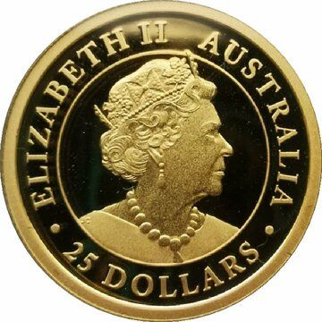 2021 25 Dollars – Elizabeth II (6th Portrait – Golden Eagle)