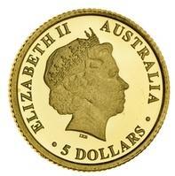 2009 5 Dollars – Elizabeth II (4th Portrait – Brolga – Gold Proof)