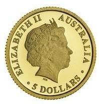2009 5 Dollars – Elizabeth II (4th Portrait – Echidna – Gold Proof)