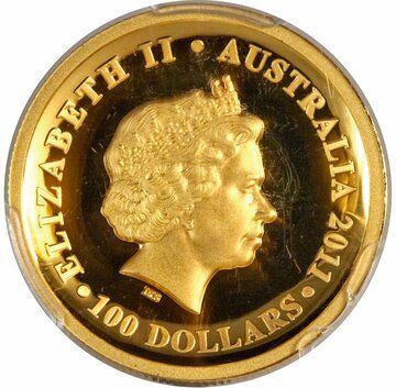 2011 100 Dollars – Elizabeth II (4th Portrait – Koala – Gold Proof High Relief)