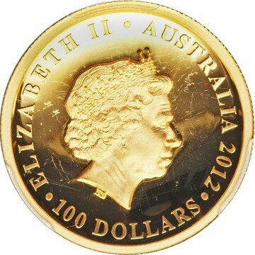 2012 100 Dollars – Elizabeth II (4th Portrait – Koala – Gold Proof High Relief)