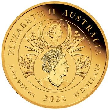 2022 25 Dollars – Elizabeth II (6th Portrait – Australian Sovereign; Queen Elizabeth II Platinum Jubilee)