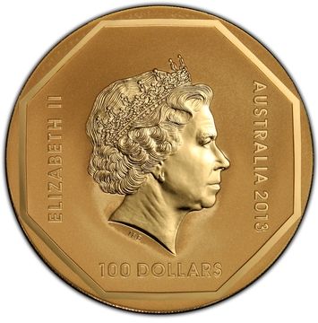 2013 100 Dollars – Elizabeth II (4th Portrait – Kangaroo Road Sign)