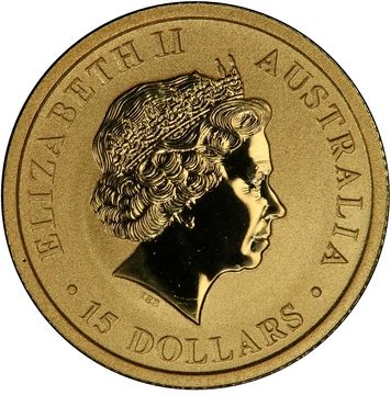 2014 15 Dollars – Elizabeth II (4th Portrait – Kangaroo – Bullion Coin)