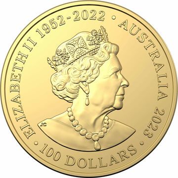 2023 100 Dollars – Elizabeth II (6th Portrait; In the name of – Emperor Penguin; Gold Bullion)