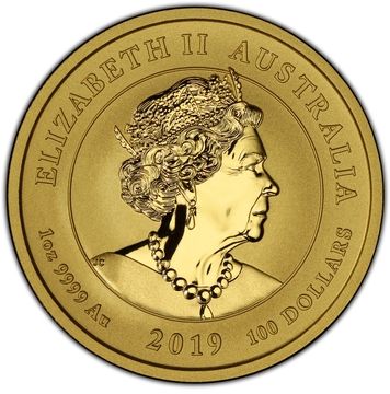 2019 100 Dollars – Elizabeth II (6th Portrait – Dragon and Tiger)