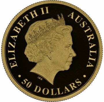 2009 50 Dollars – Elizabeth II (4th Portrait – King Brown Snake – Gold Bullion Coin)