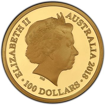 2018 100 Dollars – Elizabeth II (4th Portrait – 25th Anniversary of Kangaroo Series)