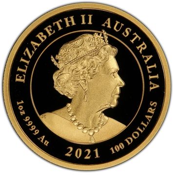 2021 100 Dollars – Elizabeth II (6th Portrait – Unicorn)