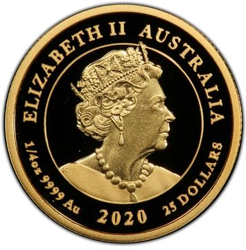 2020 25 Dollars – Elizabeth II (6th Portrait – 75 Years End of WWII – Gold Proof)