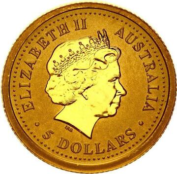 2002-2003 5 Dollars – Elizabeth II (4th Portrait – Kangaroo – Gold Bullion Coin)