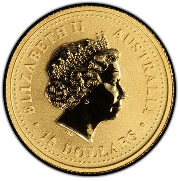 2007 15 Dollars – Elizabeth II (4th Portrait – Kangaroo – Gold Bullion Coin)