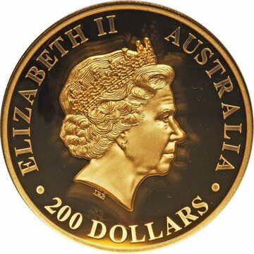 2016 200 Dollars – Elizabeth II (4th Portrait – Koala – Gold Proof High Relief)