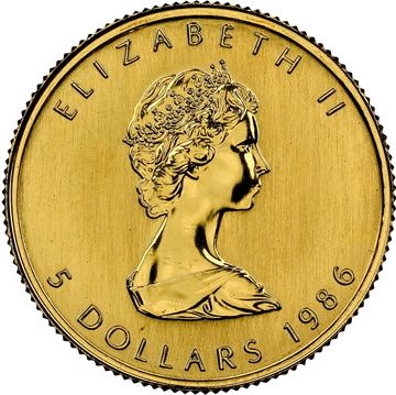 1982-1989 5 Dollars – Elizabeth II (2nd Portrait; GML Bullion Coinage)