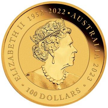 2023 100 Dollars – Elizabeth II (6th Portrait; In the name of – Australian Swan – Gold Bullion)