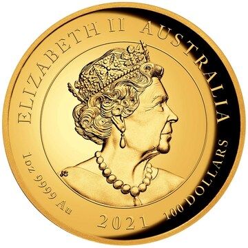 2021 100 Dollars – Elizabeth II (6th Portrait – Victory – Gold Proof High Relief)