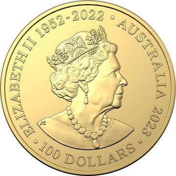 2023 100 Dollars – Elizabeth II (6th Portrait; In the name of – Rough-Toothed Dolphin; Gold Bullion)
