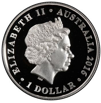 1 Dollar – Elizabeth II (4th Portrait – 90th Birthday – Silver Proof High Relief)