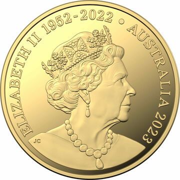 2023 100 Dollars – Elizabeth II (6th Portrait; In the name of – Kangaroo – Mob of Thirty; Gold Proof)
