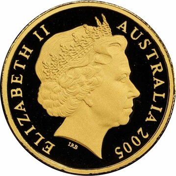 2005 1 Dollar – Elizabeth II (4th Portrait – Peace – End of World War II – Gold Proof)