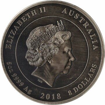 8 Dollars – Elizabeth II (4th Portrait – Dove – Silver Bullion)