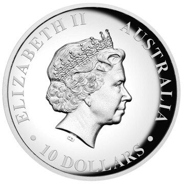 10 Dollars – Elizabeth II (4th Portrait – Australian Wedge-Tailed Eagle – Silver High-Relief Coin)