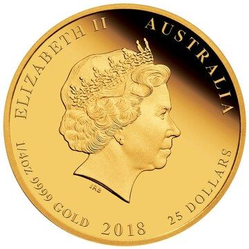 2018 25 Dollars – Elizabeth II (4th Portrait – 65th Anniversary Coronation – Gold Proof)
