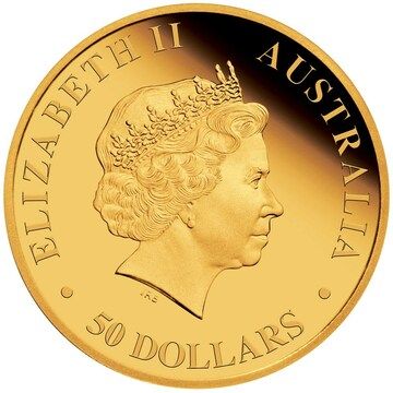 2018 50 Dollars – Elizabeth II (4th Portrait – Kangaroo – Gold Bullion Coin)