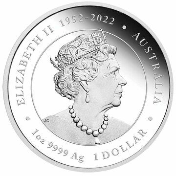1 Dollar – Elizabeth II (6th Portrait; In the name of – Year of the Dragon – Coloured)